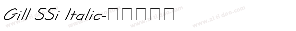 Gill SSi Italic字体转换
